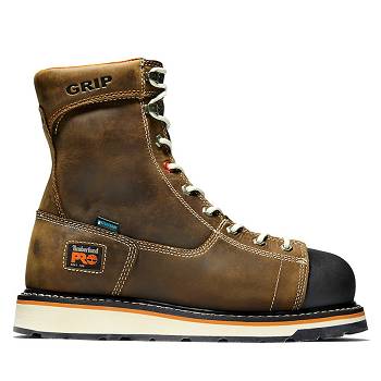 Timberland PRO Gridworks 8" Soft Toe - Hnede Nepremokave Topanky Panske, TB0296Z